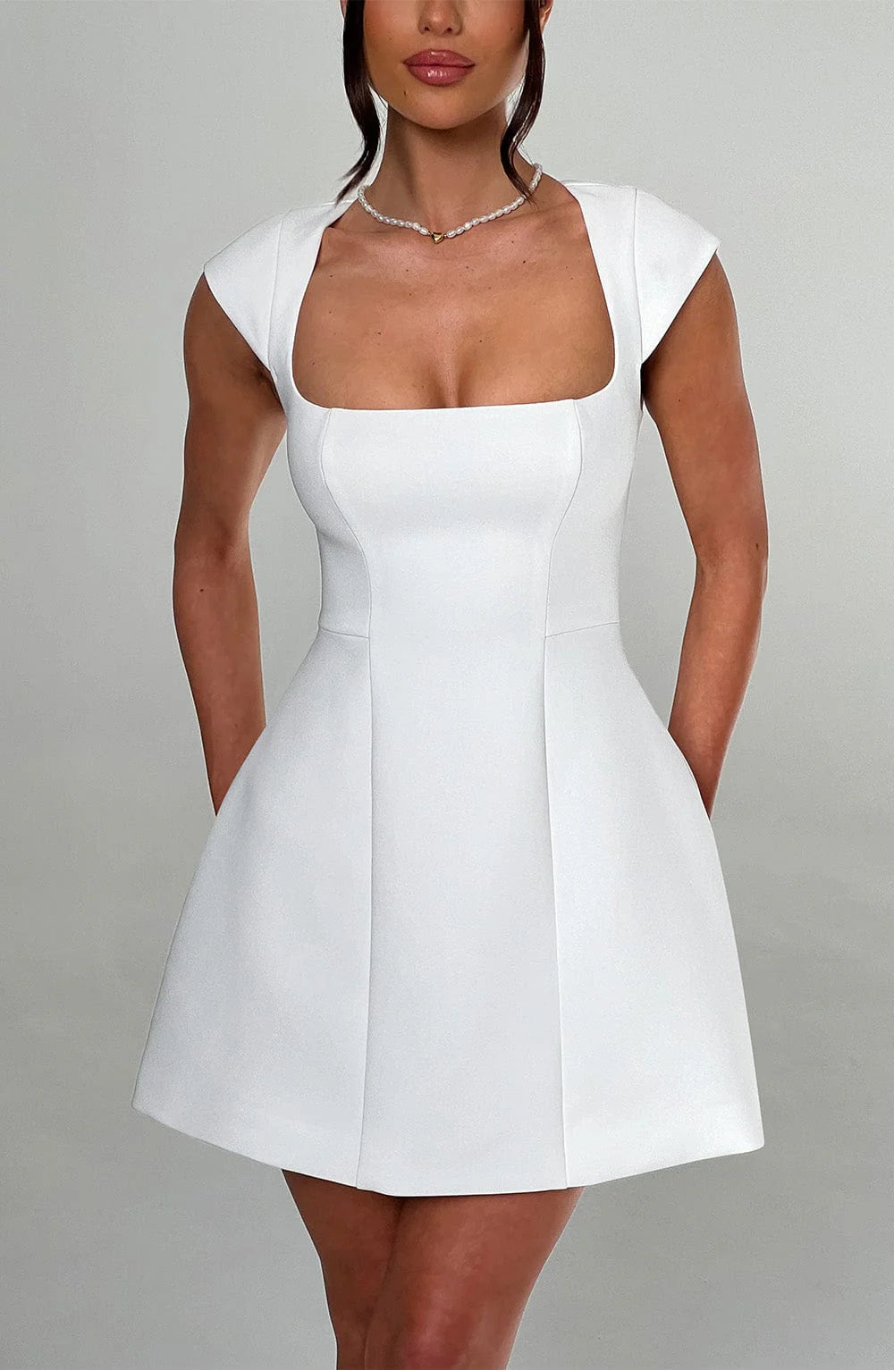 Lena™ - Ivory Mini Dress