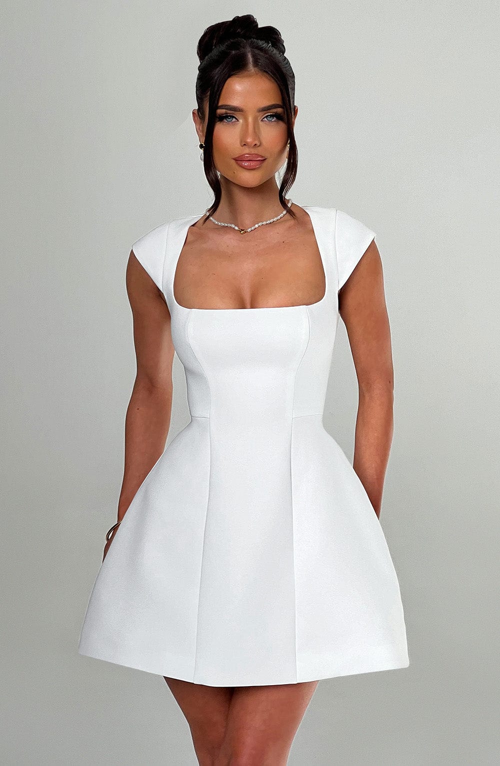 Lena™ - Ivory Mini Dress